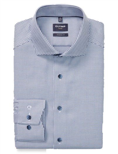Olymp business overhemd blauw Olymp Luxor Modern Fit