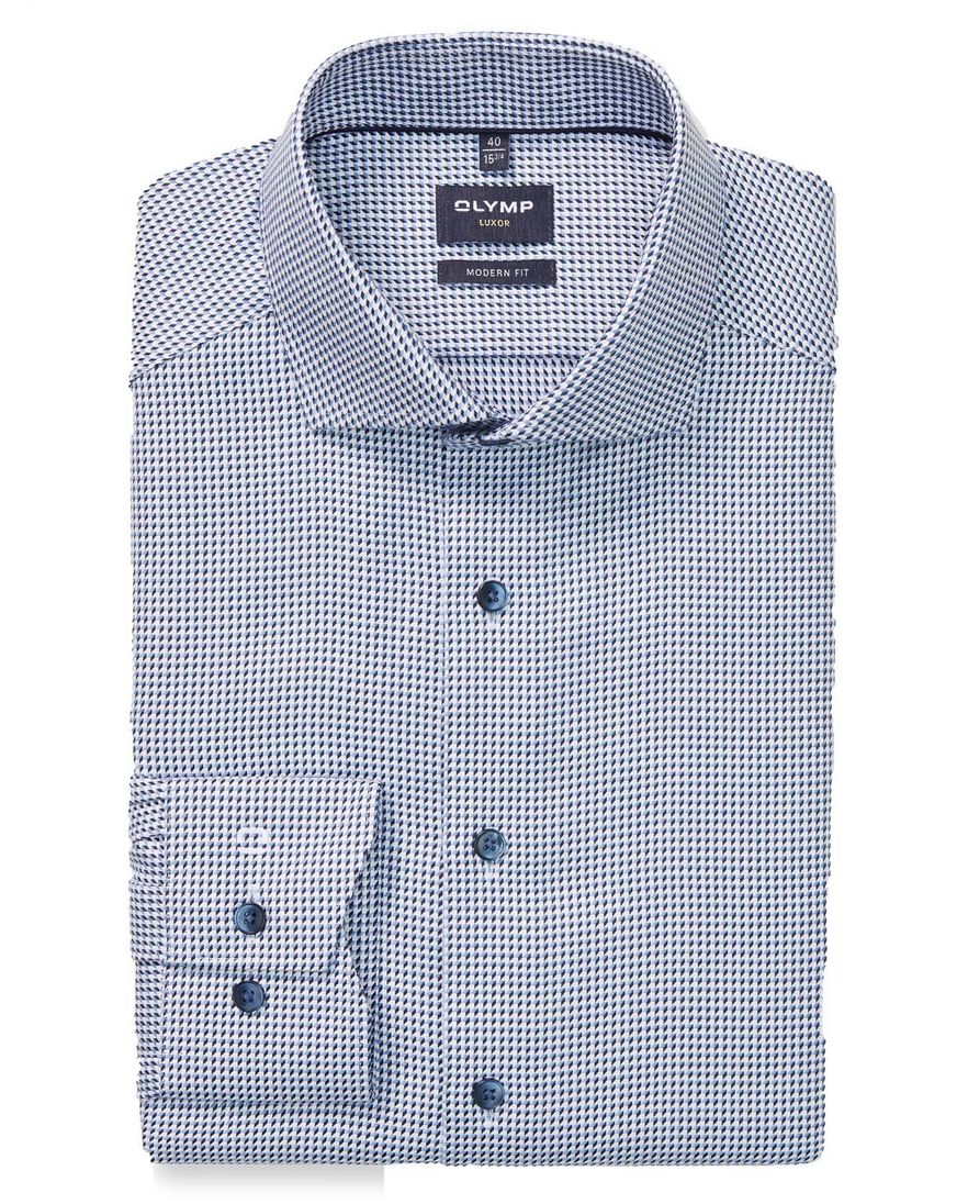 Olymp overhemd Luxor Modern Fit blauw