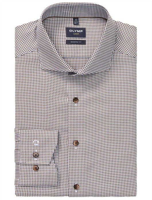 business overhemd bruin Olymp Luxor Modern Fit