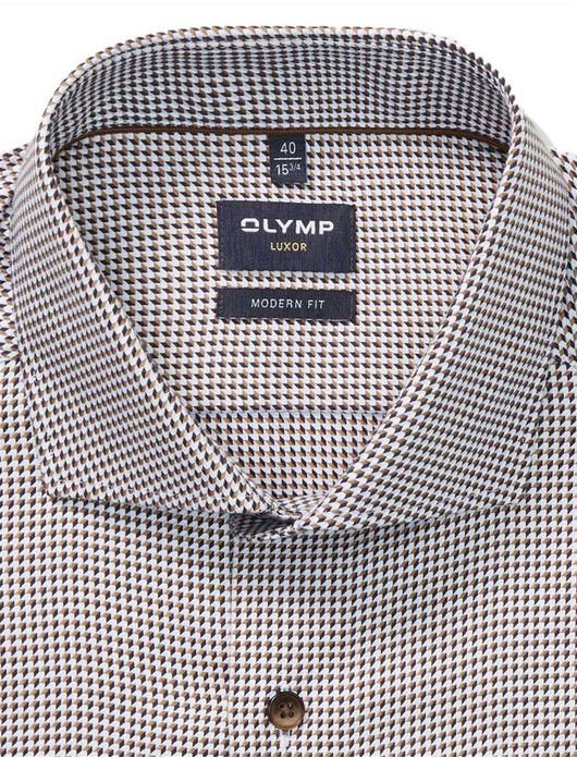 business overhemd bruin Olymp Luxor Modern Fit
