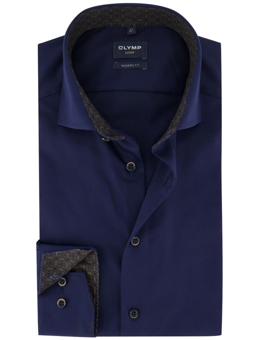 business overhemd donkerblauw Olymp Luxor Modern Fit