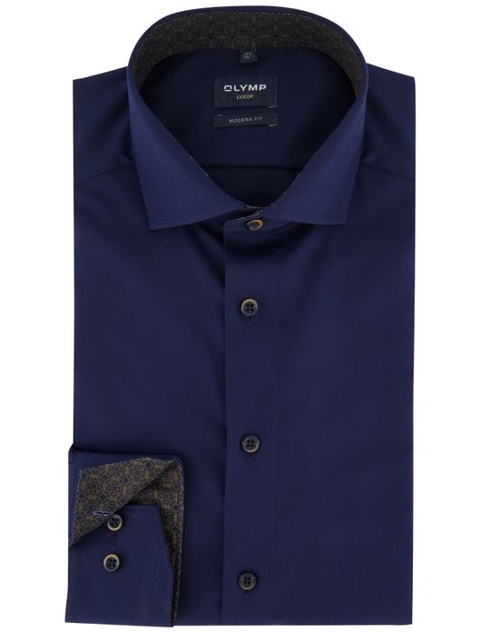 business overhemd donkerblauw Olymp Luxor Modern Fit