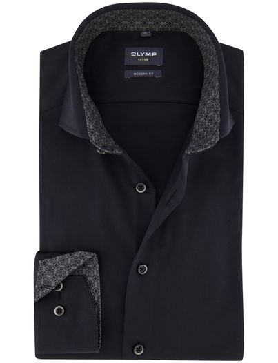Olymp business overhemd zwart Olymp Luxor Modern Fit