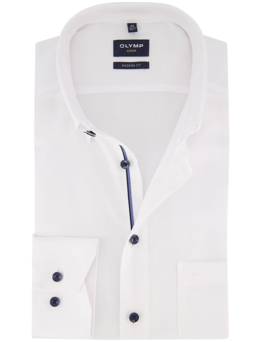 Overhemd mouwlengte 7 Olymp Luxor Modern Fit wit