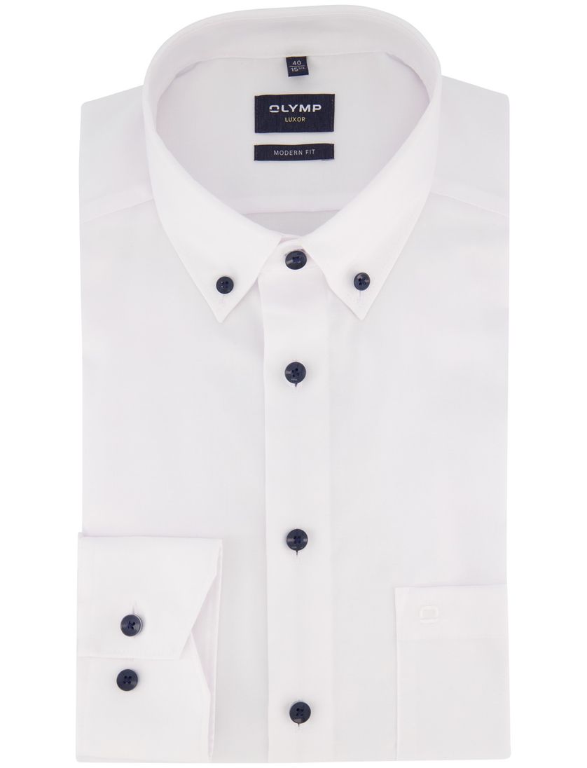 Overhemd mouwlengte 7 Olymp Luxor Modern Fit wit