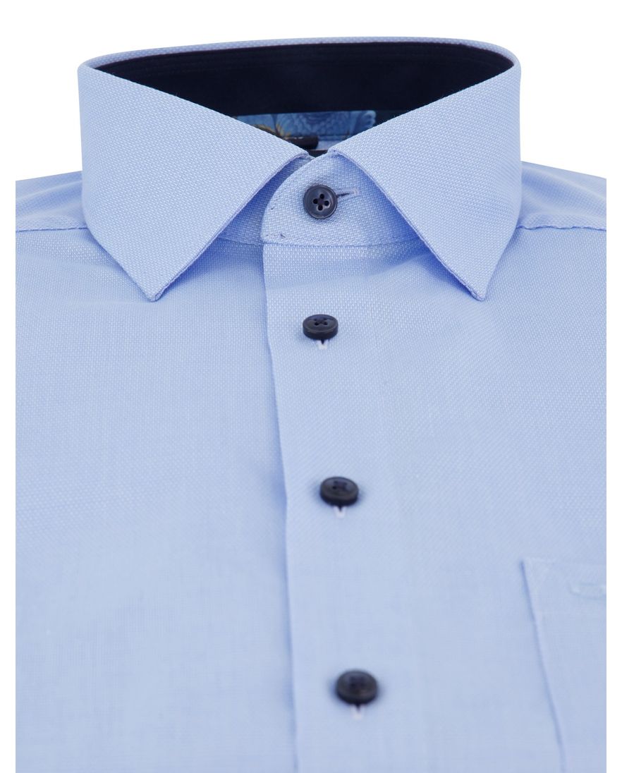 Olymp Luxor Modern Fit overhemd mouwlengte 7 blauw