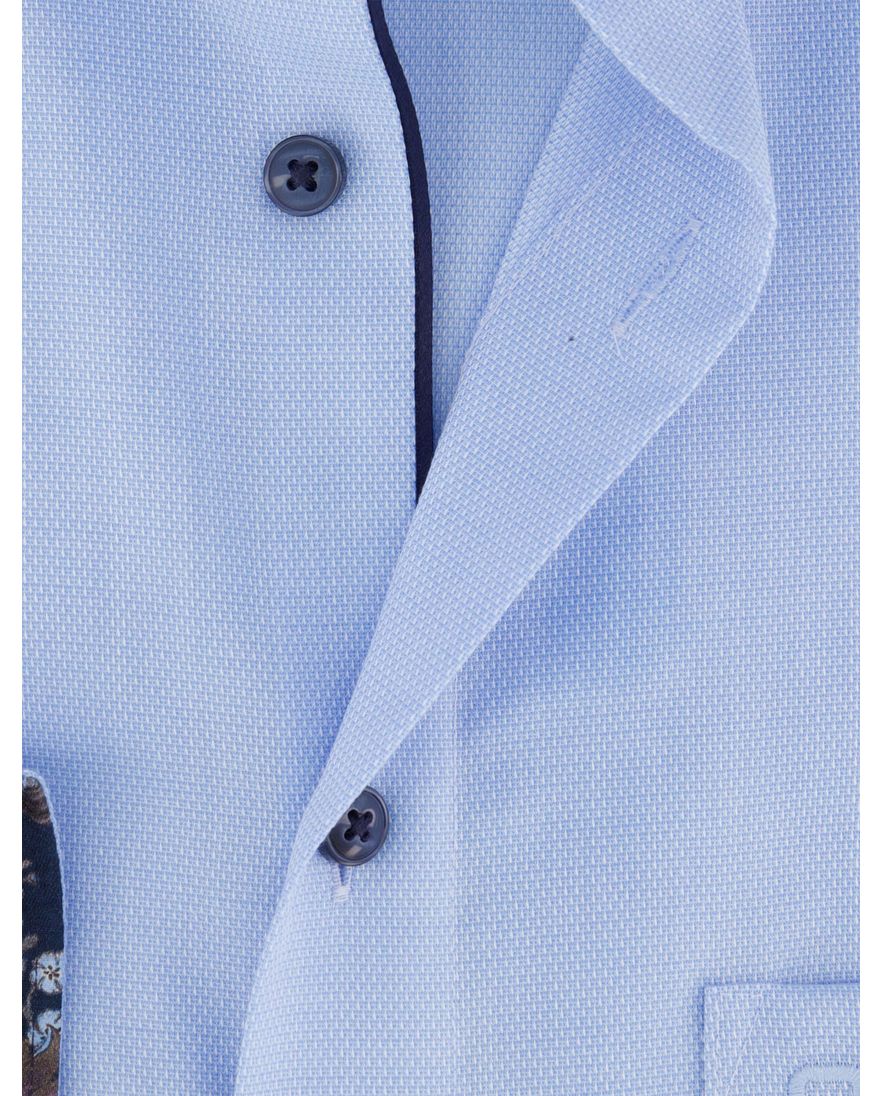 Olymp Luxor Modern Fit overhemd mouwlengte 7 blauw
