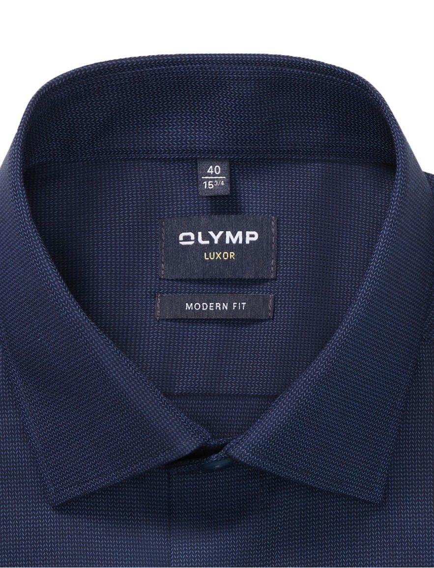 Olymp overhemd mouwlengte 7 donkerblauw
