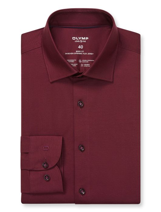 Olymp overhemd rood Level Five 24/Seven Body Fit