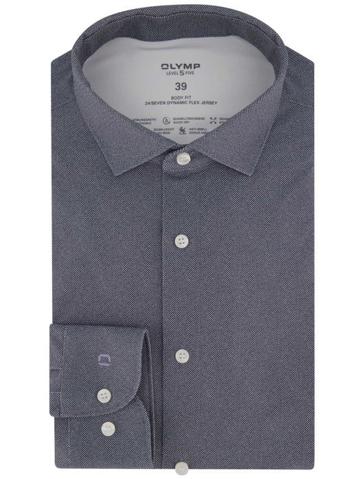 business overhemd donkerblauw Olymp Level Five 24/7 body fit