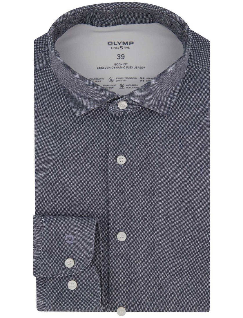 Olymp level 5 overhemd body fit navy