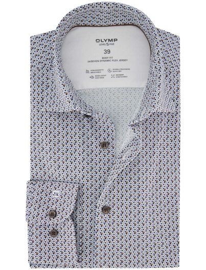 Olymp business overhemd wit Olymp Level Five 24/7 body fit