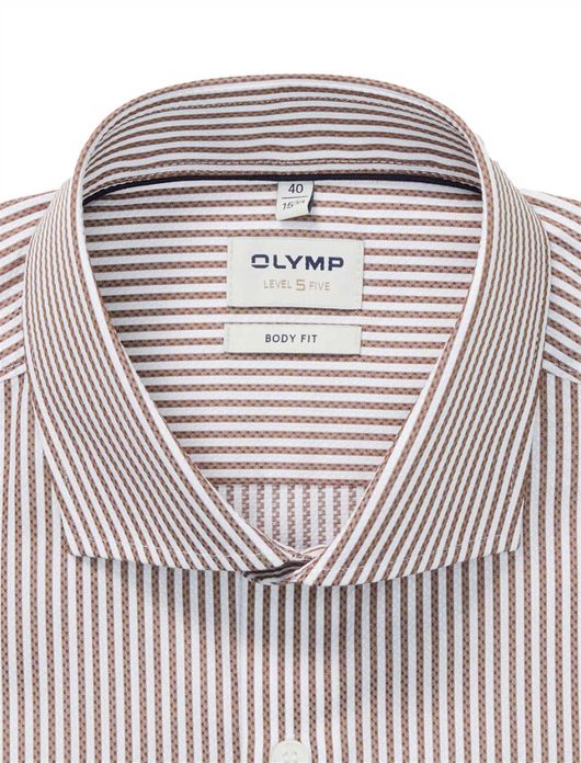 business overhemd bruin Olymp Level Five body fit