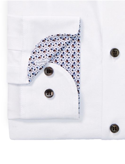 Olymp overhemd wit effen katoen