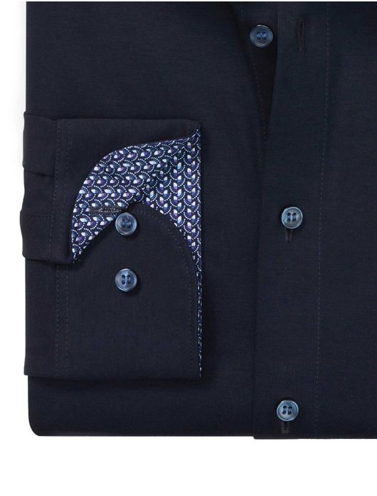 Olymp overhemd donkerblauw katoen