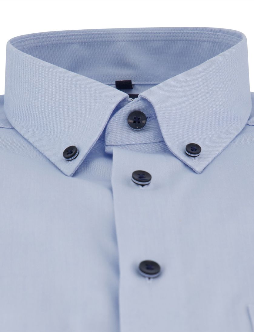 katoenen overhemd mouwlengte 7 Olymp Modern Fit lichtblauw
