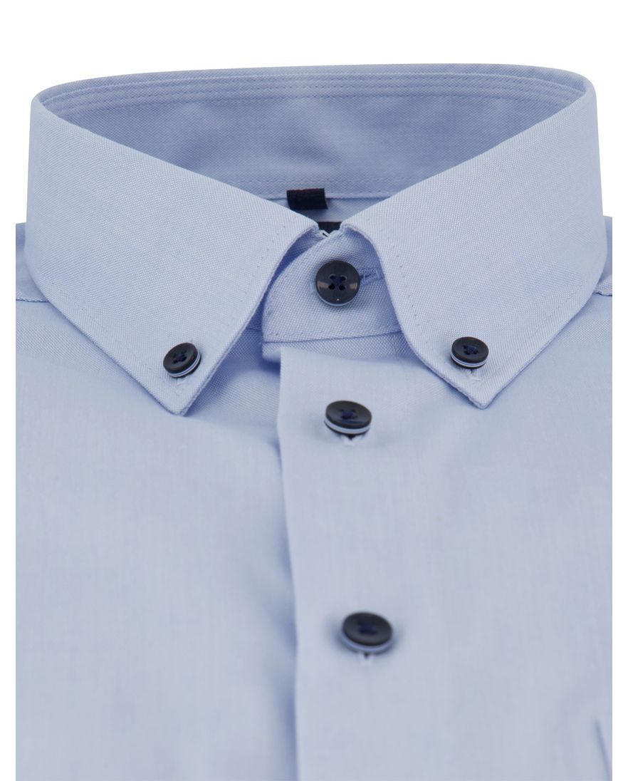 Olymp normale Fit overhemd mouwlengte 7 lichtblauw effen