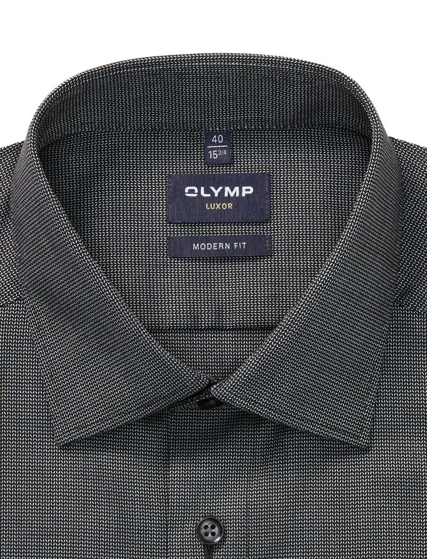 overhemd mouwlengte 7 Olymp Luxor Modern Fit grijs