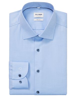 Olymp Olymp Level Five body fit overhemd mouwlengte 7 lichtblauw