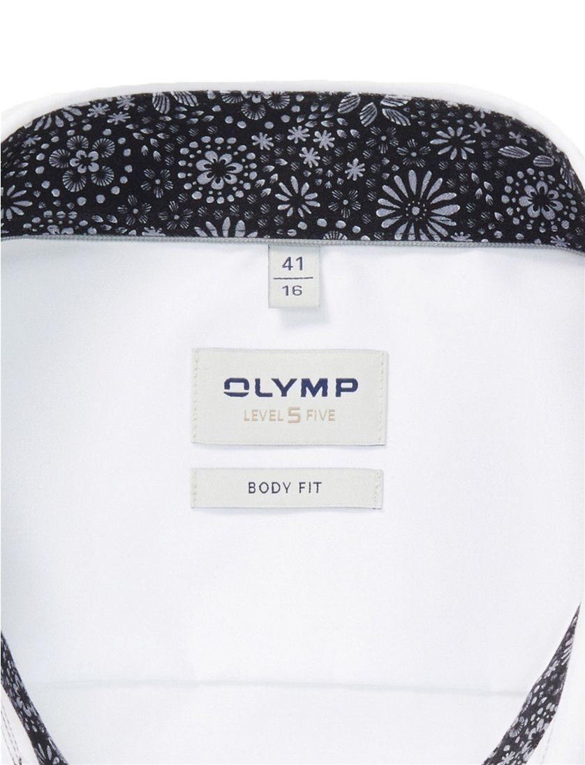 Olymp level five overhemd body fit wit