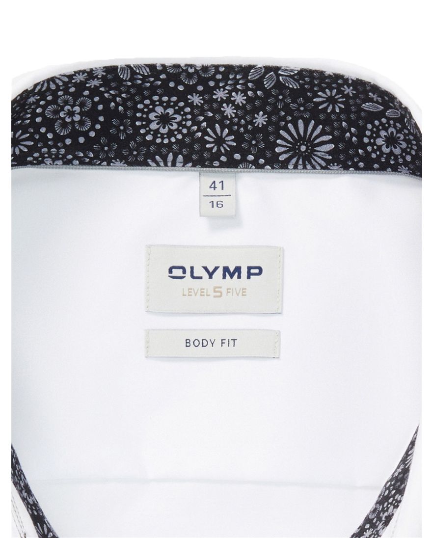 Olymp level five overhemd body fit wit