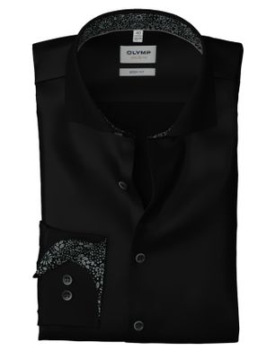 Olymp Olymp Level Five body fit overhemd mouwlengte 7 zwart