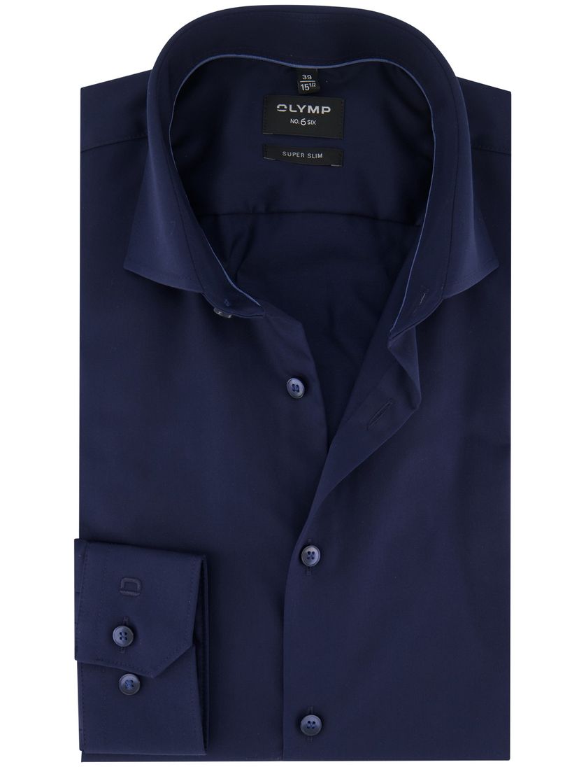 Overhemd Olymp no.6 donkerblauw