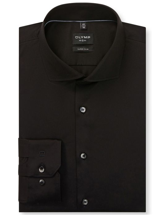 business overhemd zwart Olymp No. Six super slim