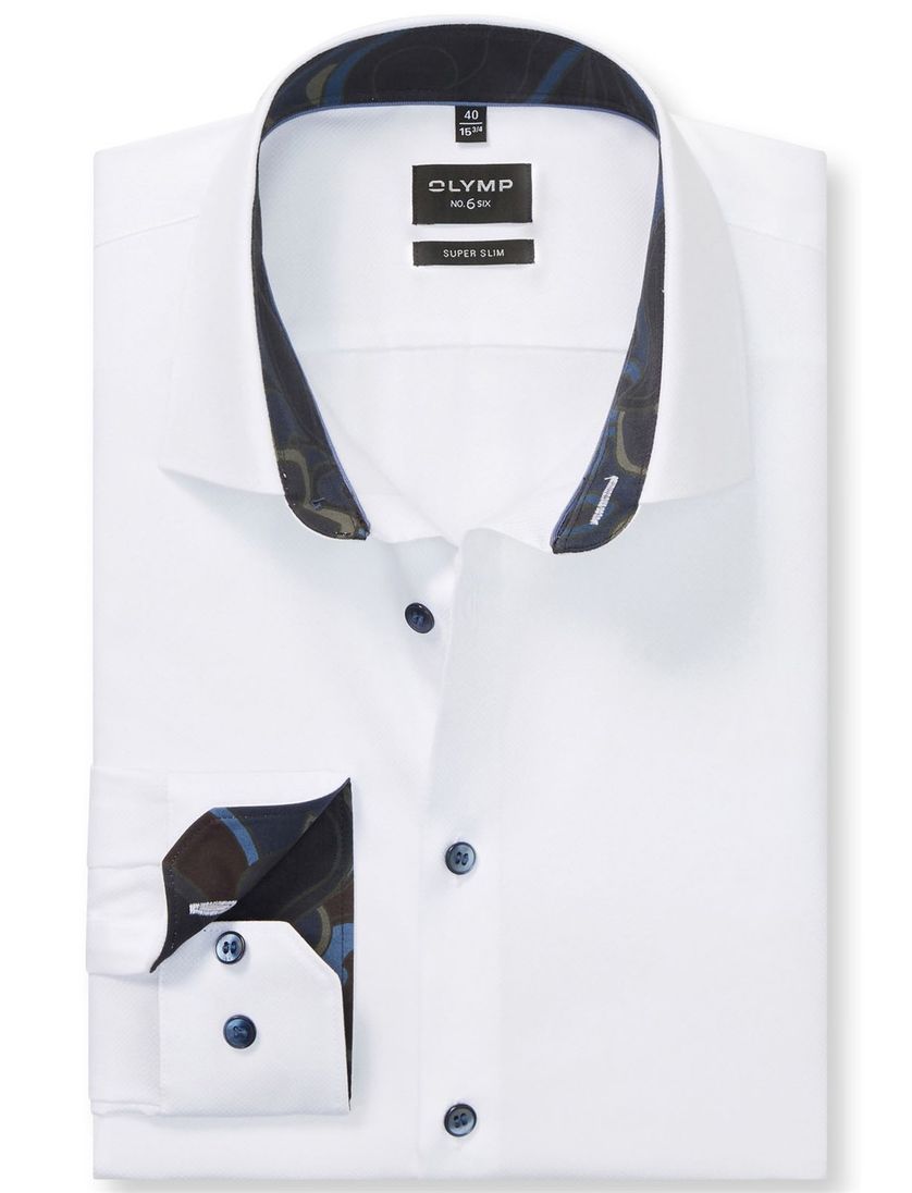 Olymp No. Six super slim overhemd wit