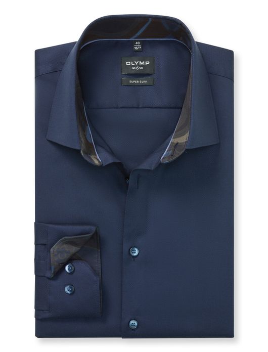 Olymp overhemd navy No. Six ml7 Super Slim