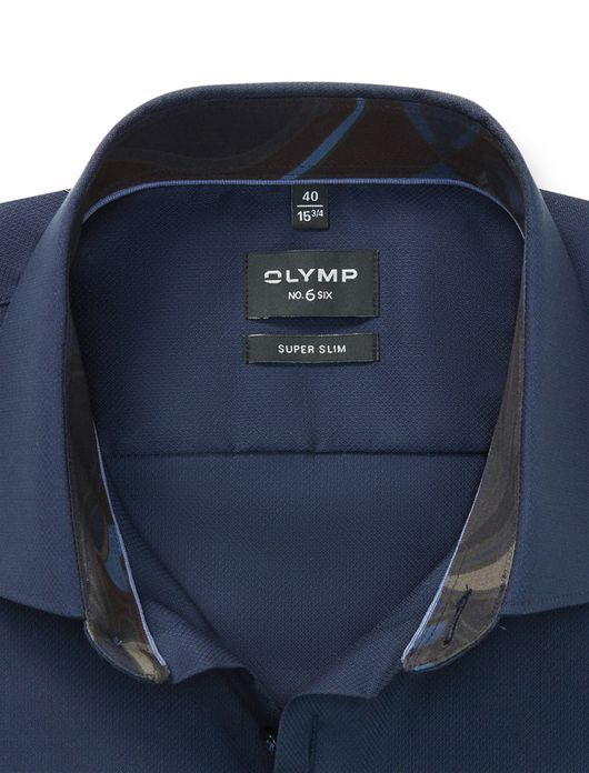 Olymp overhemd navy No. Six ml7 Super Slim