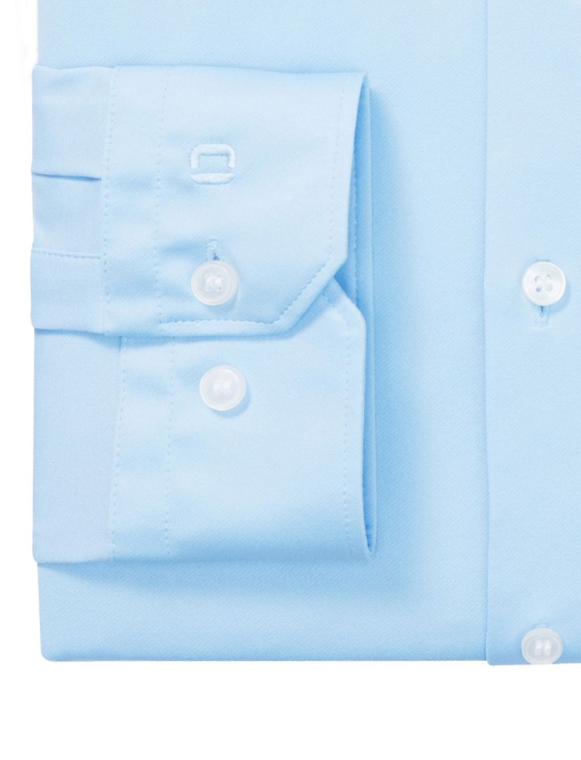 Olymp overhemd lichtblauw effen polyamide super slim fit