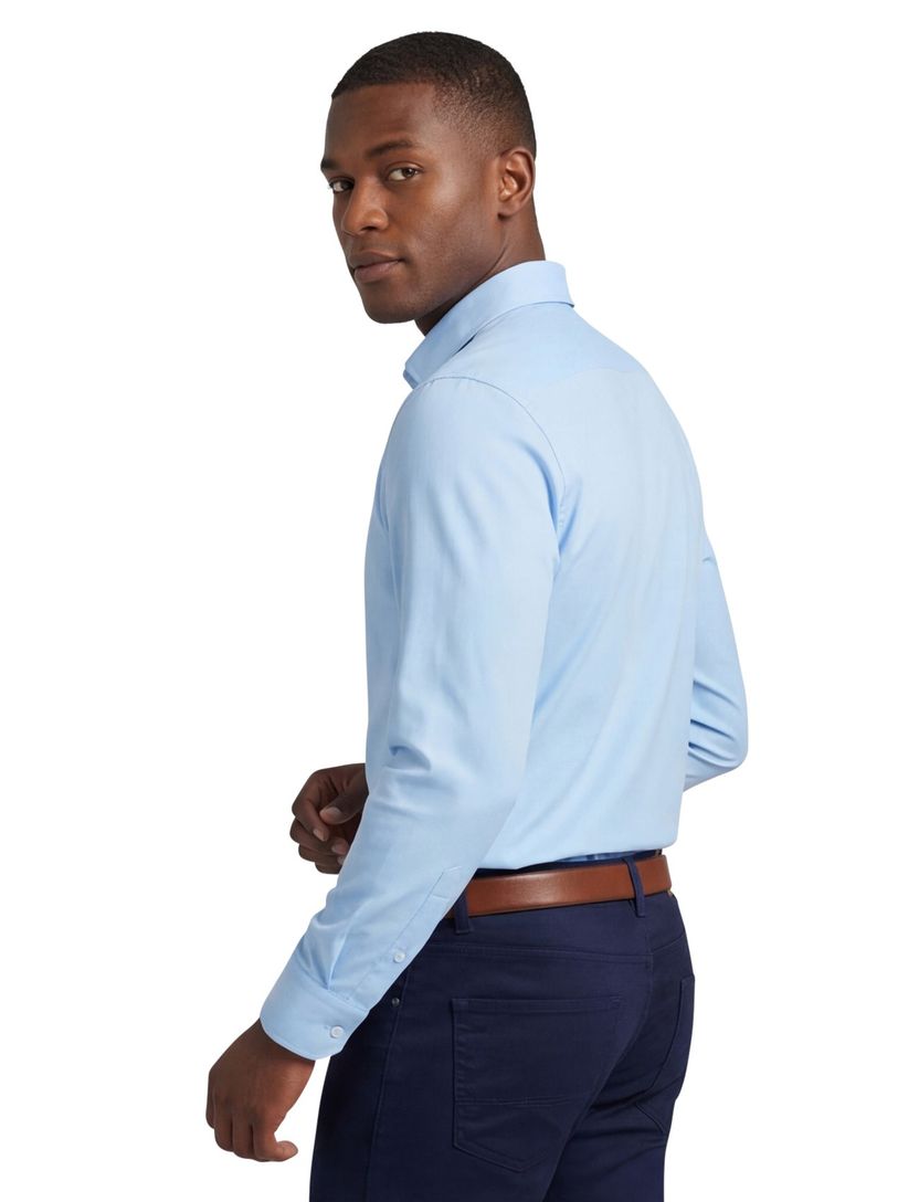 Olymp overhemd lichtblauw effen polyamide super slim fit