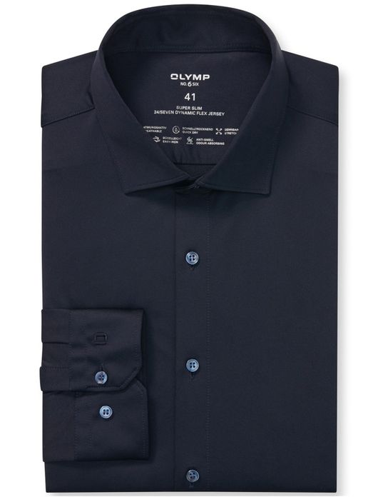 Olymp overhemd No. Six 24/seven donkerblauw