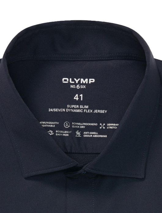 Olymp overhemd No. Six 24/seven donkerblauw