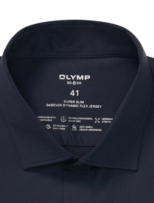 Olymp overhemd No. Six 24/seven donkerblauw