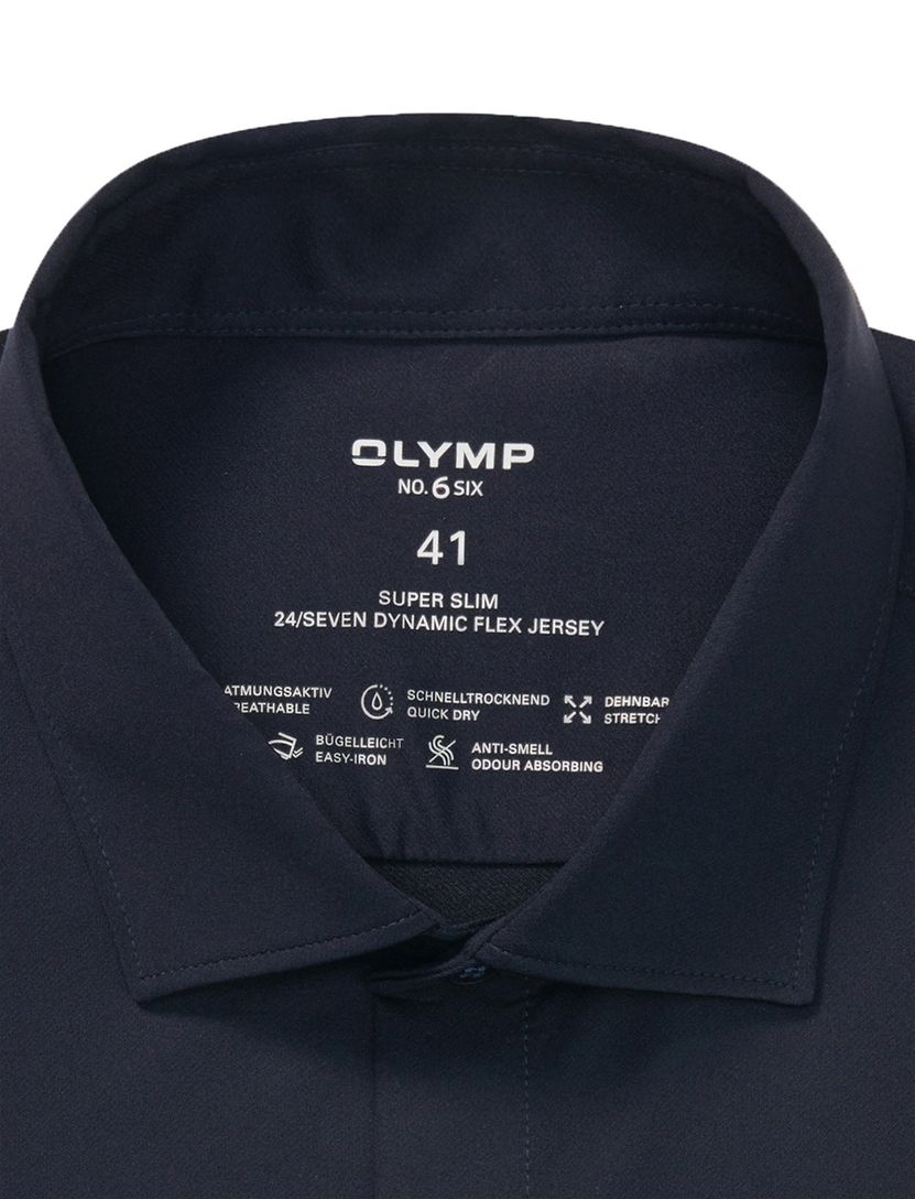 Olymp overhemd No. Six body fit donkerblauw