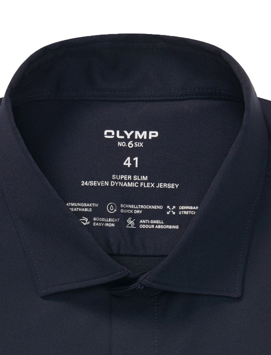 Olymp overhemd No. Six body fit donkerblauw