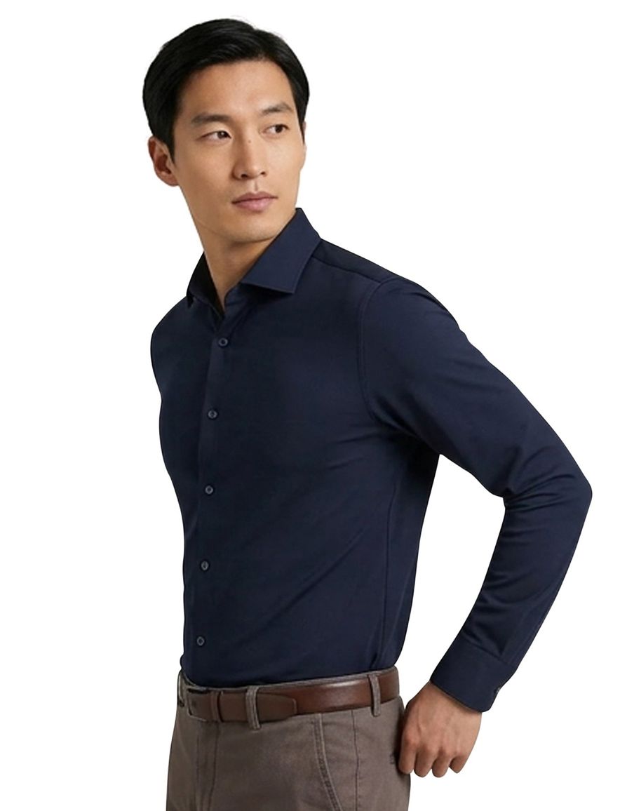 Olymp overhemd No. Six body fit donkerblauw