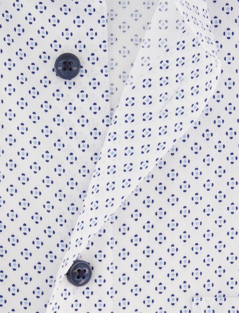 overhemd mouwlengte 7 Olymp Luxor Comfort Fit wit borstzak