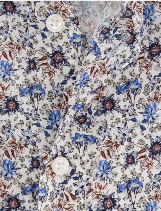 overhemd mouwlengte 7 blauw Olymp Luxor Comfort Fit