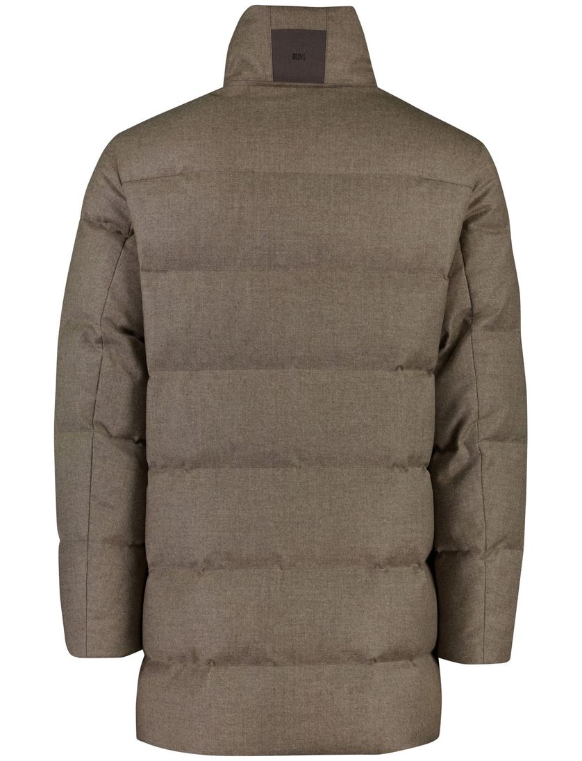 Duno winterjas effen bruin gewatteerd normale fit
