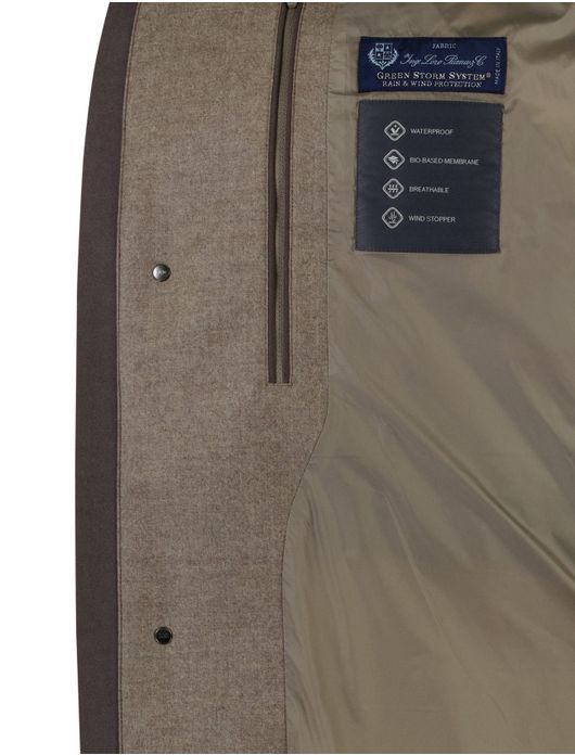 Duno winterjas bruin effen gewatteerd