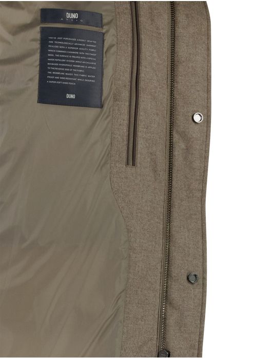 Duno winterjas bruin effen gewatteerd