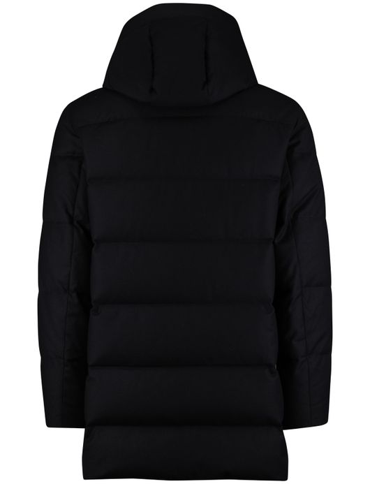 Duno jas zwart gewatteerd effen