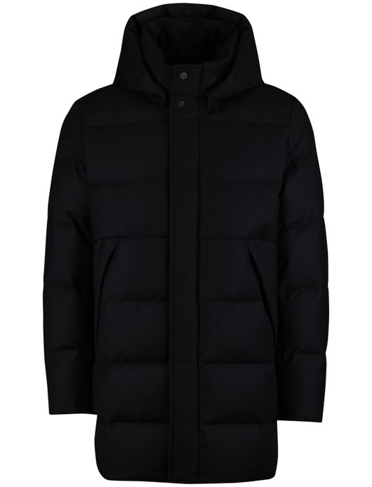 Duno jas zwart gewatteerd effen