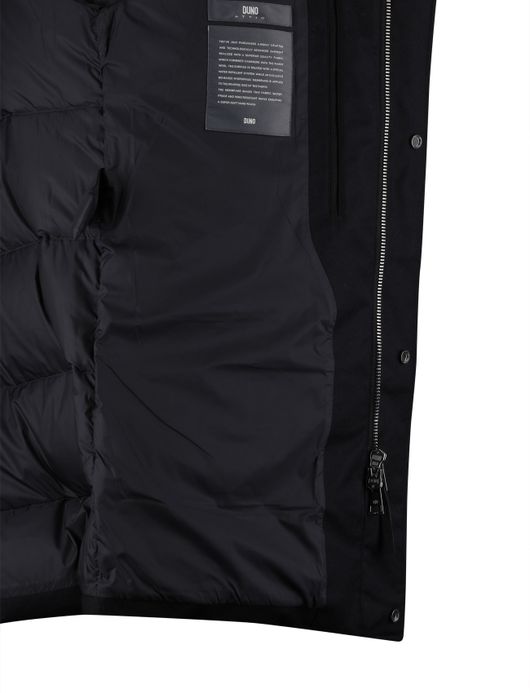 Duno jas zwart gewatteerd effen