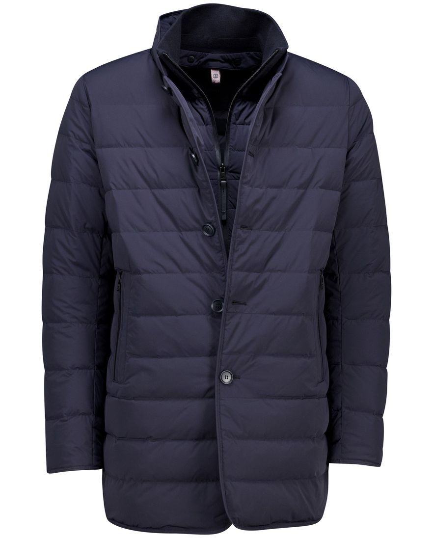 Duno winterjas donkerblauw Licosa 2.0 effen mantel