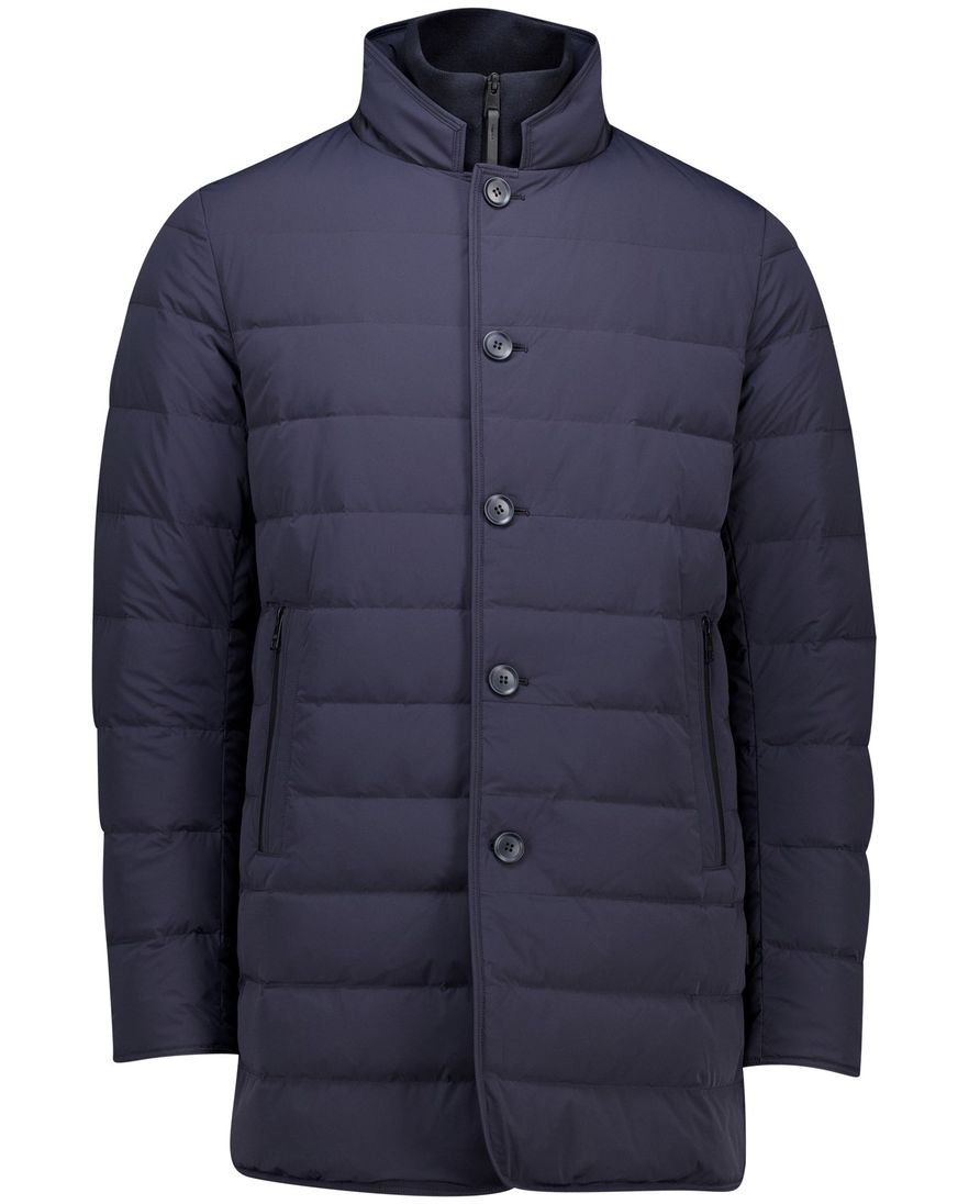 Duno winterjas donkerblauw Licosa 2.0 effen mantel