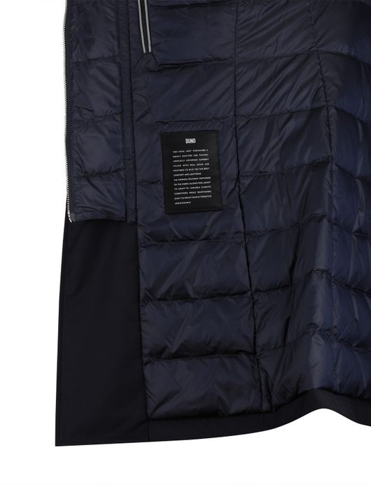 Duno mantel jas Spencer waterdicht effen navy wol rits en knopen
